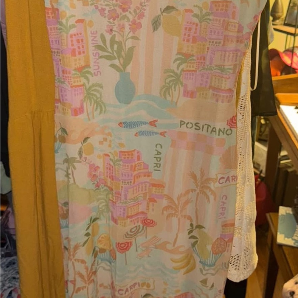 Colorful Capri and Positano Print Scarf